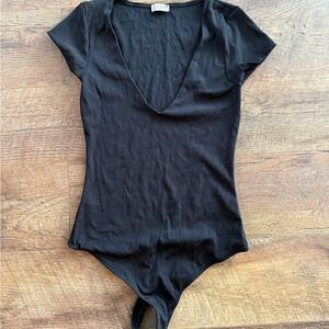 Free People Ribbed Black Fabric
